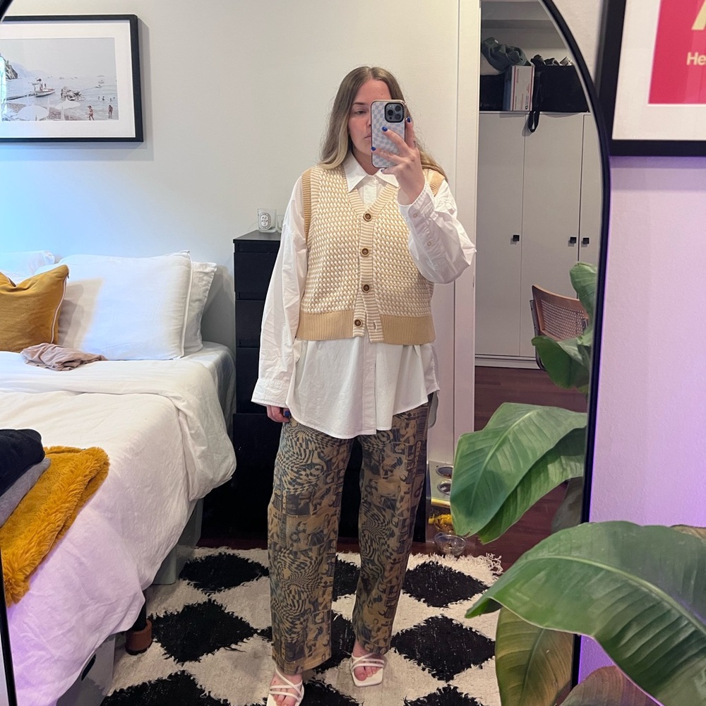 RE/DONE knit button down vest